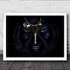 Nagual's wind Dark Queen King Face Hands Gold Wall Art Print