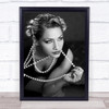 Pearls Pearl Necklace Fashion Jewellery Woman Model Wall Art Print