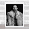 Romi Girl Model Fashion Sensual Beauty Fur Coat Wall Art Print