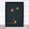Dark L Botanical Butterfly Wall Art Print