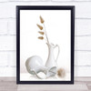 White Flower Porcelain Vase Wall Art Print