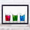 Rgb Splash Drinks Shots Wall Art Print