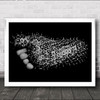 Chinese Dragon Conceptual Blacka White Pins Feet Fingers Sharp Nails Art Print