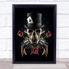 Guns Roses Ace Gun Revolver Rose Skull Spade Tattoo Top hat Kuopio Art Print