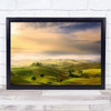 Podere Belvedere's Sunrise Tuscany Hills Rolling Cypress Trees Wall Art Print