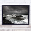 After The Storm Surf Rock Water Wave Weather Sky Thunder Wall Art Print