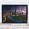 Al Reem Mangroves Sunset Abu Dhabi Island Night Architecture Wall Art Print