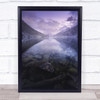 Altai Russia Calm Still Serene Violet Purple Lake Wall Art Print