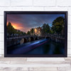 Amsterdam Sunset Brujas Gante Cityscape Architecture Wall Art Print