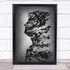 Essence Of Life Double Exposure B&W Creative Edit Figure Floral Art Print