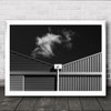 Horizontal Vs Vertical Abstract B&W Black And White Architecture Wall Art Print