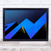 Ups A Downs Abstract Architecture Lines Shapes Blue Angles Edges Wall Art Print