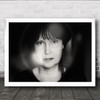 Portrait Half Body Woman B&W Blackaamp;White Face Eyes Old Lady Wall Art Print