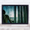 Was It A Dream Pontoon Man Sea Back Water Portrait Toned Person Wall Art Print