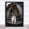 Are You Looking Someone Cat Stairs Steps Angry Pet Perspective Wall Art Print