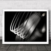 Meditation On Blending Macro Kitchen Monochrome Pastry Blender Wall Art Print