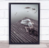 Mega Prs Pier Jetty Bridge Lying Leaves Autumn Fall Girl Model Wall Art Print Mega Prs Pier Jetty Bridge Lying Leaves Autumn Fall Girl Model Wall Art Print