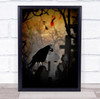 Memento Mori Raven Graveyard Cemetery Beak Tomb Tombstone Noir Wall Art Print