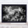 Surrounded Creative Edit Cloud Clouds Smoke B&W Cliff Mountain Wall Art Print
