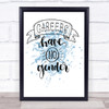 Careers No Gender Inspirational Quote Print Blue Watercolour Poster Careers No Gender Inspirational Quote Print Blue Watercolour Poster