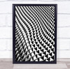 A Slight Twist To The Story Abstract Architecture Graphic B&W Wall Art Print