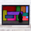 Colours Colors Figure Person Contrast Graphic Tetris Colorful Wall Art Print