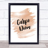 Carpe Diem Quote Print Watercolour Wall Art