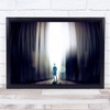 Last Man Standing Creative Edit Figure Backlight Alone Lonely Wall Art Print