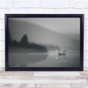 The Pilgrim Mists Death Lantern Mist Water Boat Lake B&W Lamp Wall Art Print