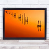 Way Out Of Here Water Pole Landscape Sunset Pier Jetty Bridge Wall Art Print