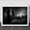 When Everything Must Come To An End Grave Mourning Sad Sorrow Wall Art Print