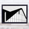 Broken Lines Architecture Black white Building Facade Shadow Wall Art Print