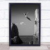 Can I Fly Dive Jump Cliff Action Sardinia Summer Diving Fall Wall Art Print