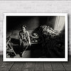 Messy Room Portrait Woman Person Tourism Village Penglipuran Wall Art Print