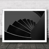 Perpetuum Mobile Stairs Staircase Spiral Swirl Aveiro Ilhavo Wall Art Print