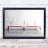 Two Red Bench Minimalism Architecture Ghosts Shadows Benches Wall Art Print