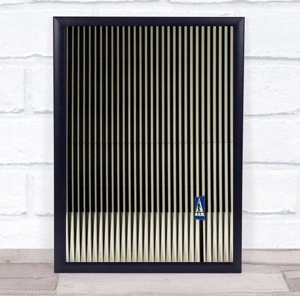 Sign Lines Stripes Abstract Crosswalk Blue Graphic Crossing Wall Art Print