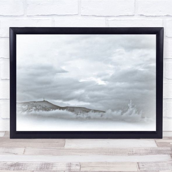 Dreaming In The White Clouds Mountain Cloud Landscape Wave Wall Art Print