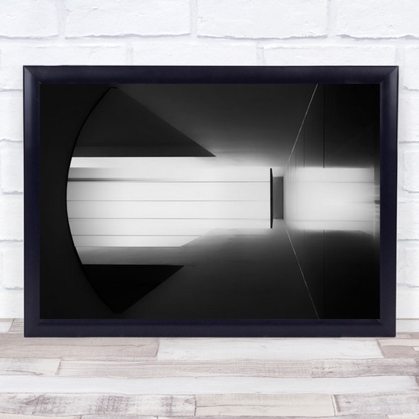 Gaze Upward Abstract Architecture Interior Black And White Wall Art Print