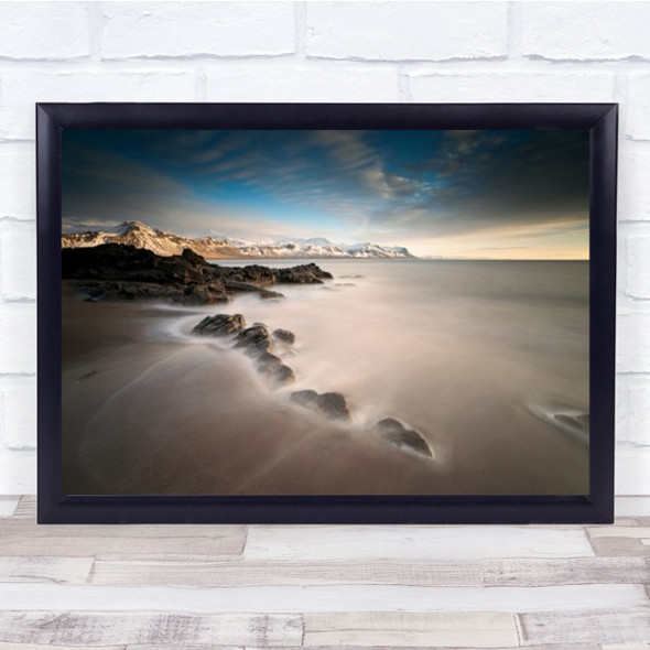 Tides Landscape Seascape Soft Milky Silky Rocks Rock Coast Wall Art Print