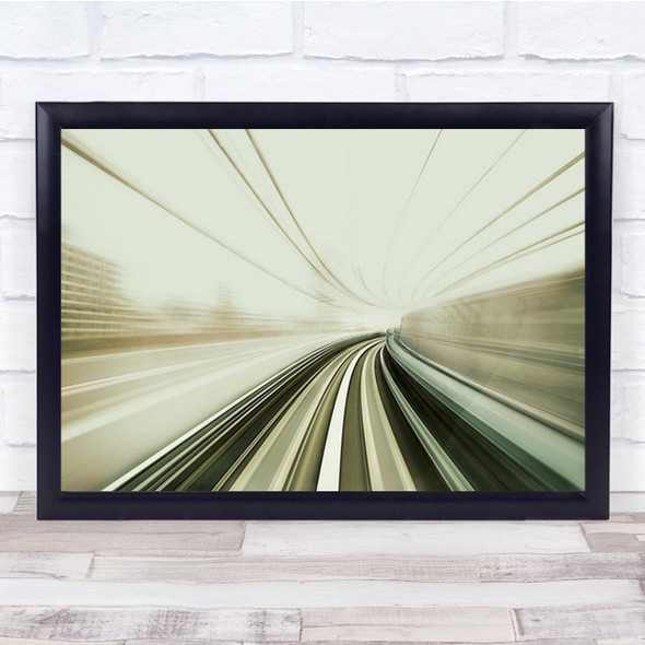 Abstract Architecture Speed Transportation Sepia High Key Wall Art Print