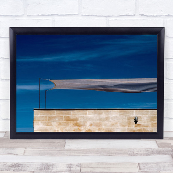 Summer Wind Blue Windy Abstract Roof Balcony Rooftop Blow Wall Art Print