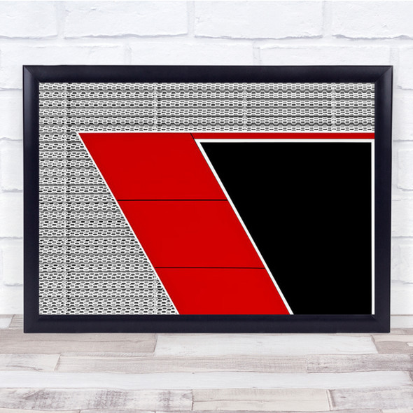 Architecture Graphic Wall Facade Abstract Red Selective Color Art Print