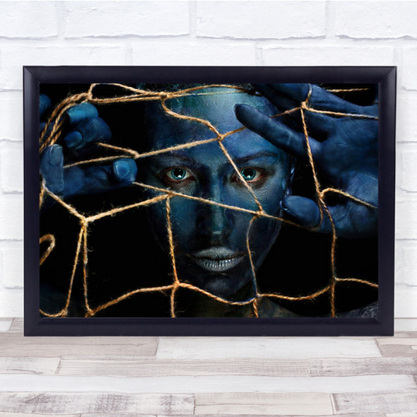 Endangered Species People Face Body Portrait Net Fishing Wall Art Print