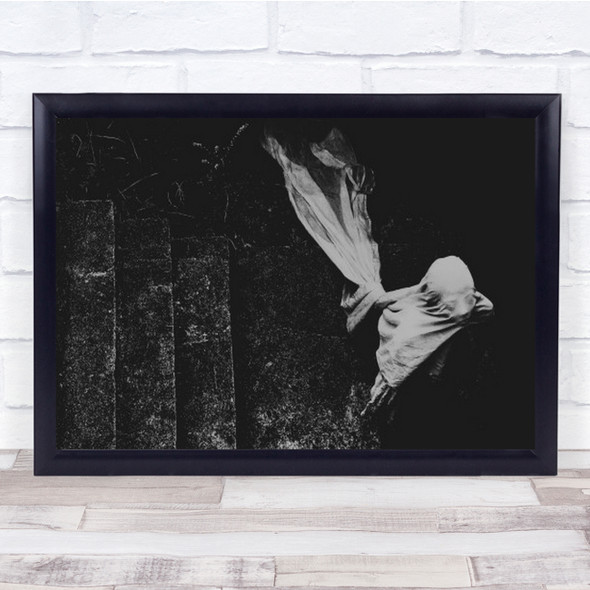 Mask The Past B&W Indonesia Java Above Veil Cloth Fabric Wall Art Print