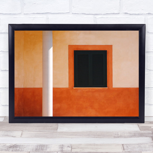 Closed Orange Wall Simple Simplicity Minimalism Minimalistic Art Print
