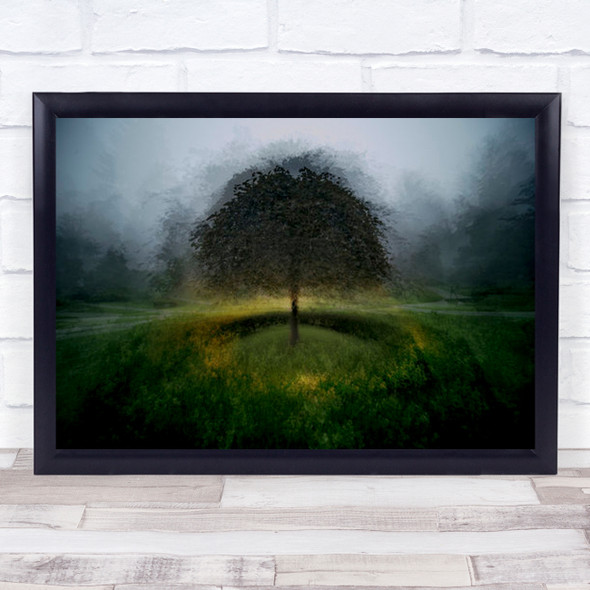 Eden Place Potok Tree Lonely Creative Edit Painterly Wall Art Print