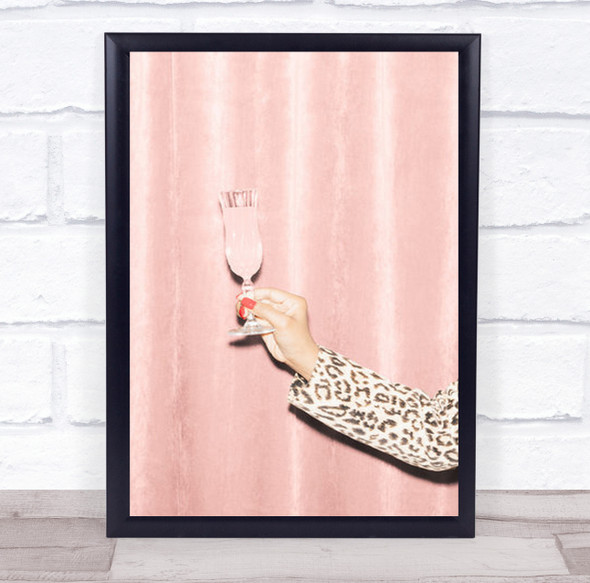 Here's To Pink 04 Studio Fashion Lifestyle Drink Wall Art Print