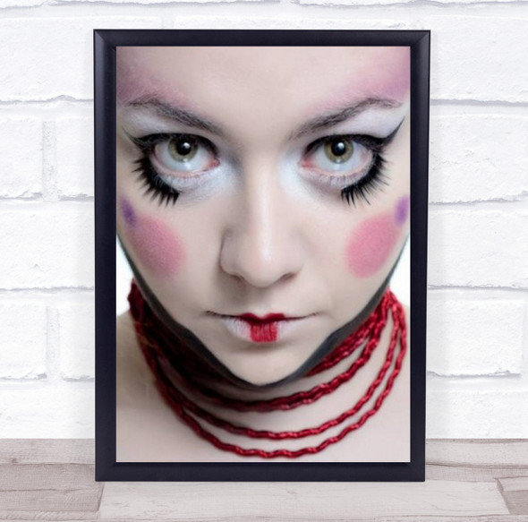 Katarina Studio Make Up Close Woman Stare Wall Art Print