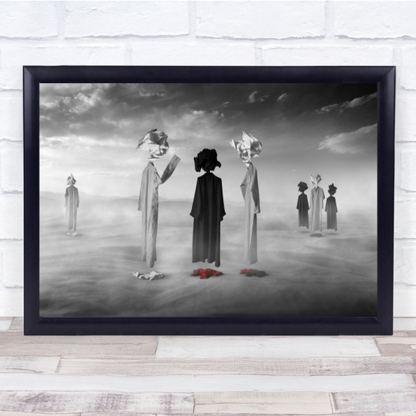 Clothes Man Floating Surreal Heavenly Wall Art Print